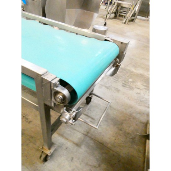 HORIZONTAL TEAL BELT CONVEYOR